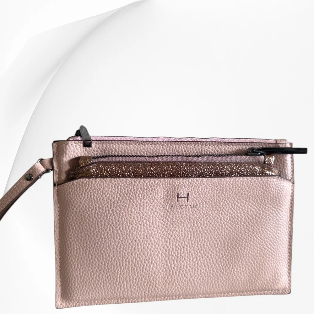 Halston Heritage Pink and Brown Women's Bag Set